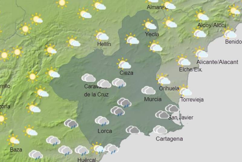 More rain forecast in Murcia and this is when: Weekly weather September 9-15