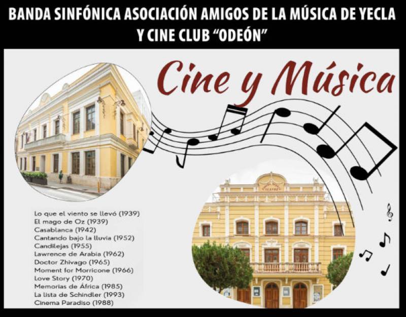 February 2 An evening of music from the movies in Yecla