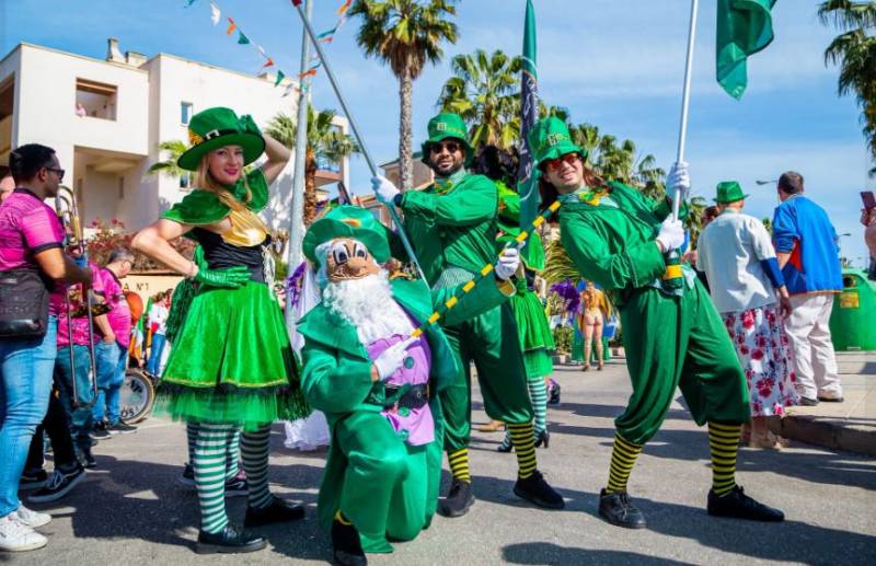 March 16 Orihuela Costa St Patrick's Day Parade in Cabo Roig