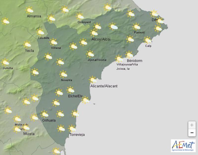 Hot and sunny after the rain: Alicante weekend weather forecast April 3-7