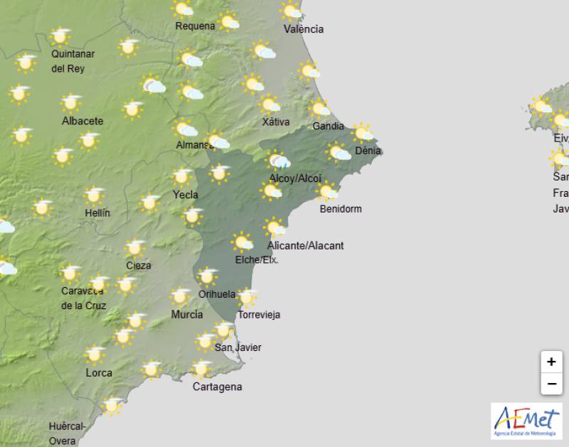 Alicante weather forecast May 15-18: Rain and hail before temps shoot up