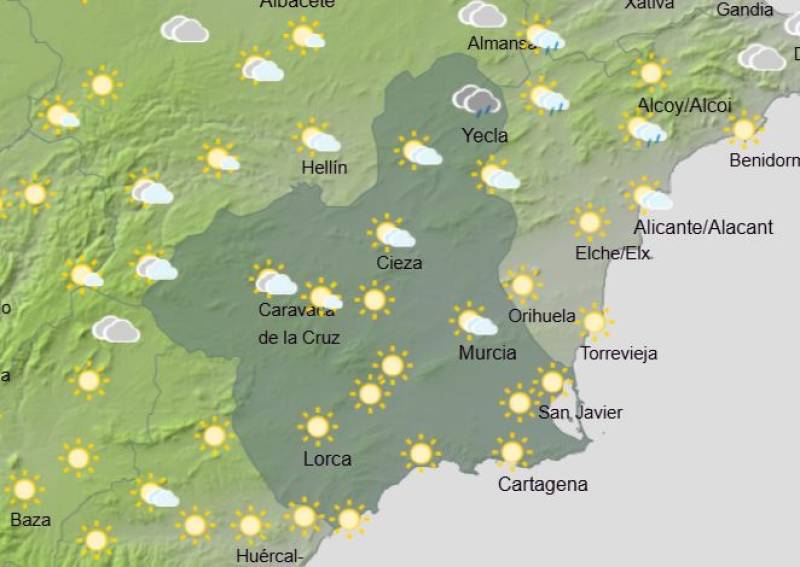 Rainclouds forecast to break the heat this week: Murcia weather July 7-10