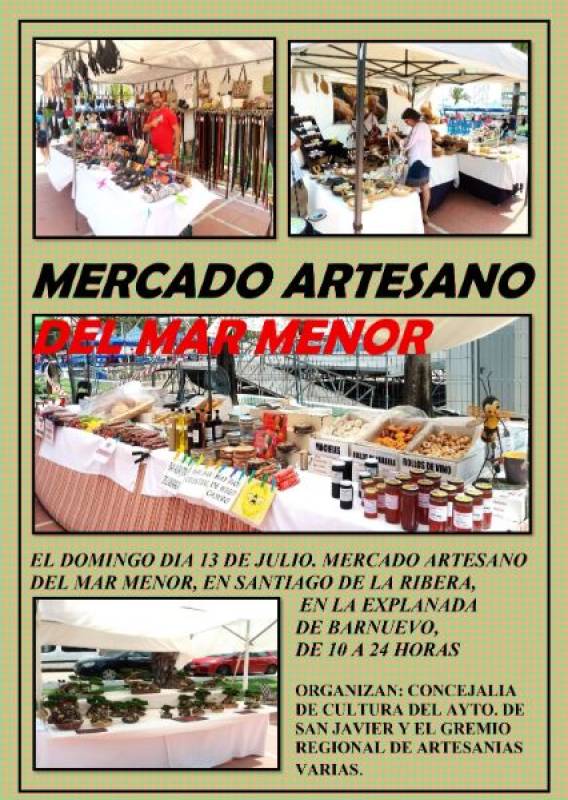 July 13 Sunday artisan market in Santiago de la Ribera