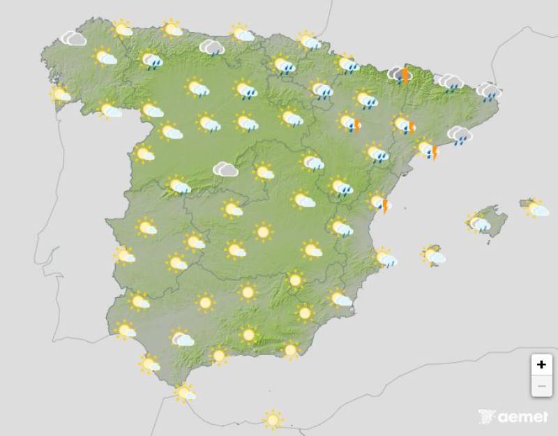 Widespread rain and storms: Spain weather forecast July 10-13