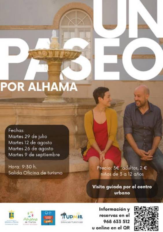 August 26 Guided tour in Spanish of the town of Alhama de Murcia