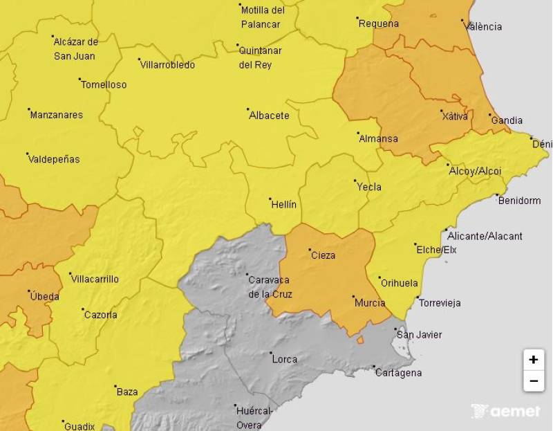 Murcia weather forecast August 11-14: Orange alerts for extreme temperatures