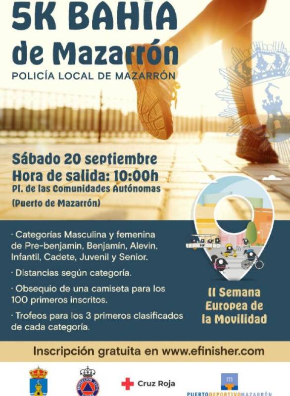 September 20 5-km running race in Puerto de Mazarrón