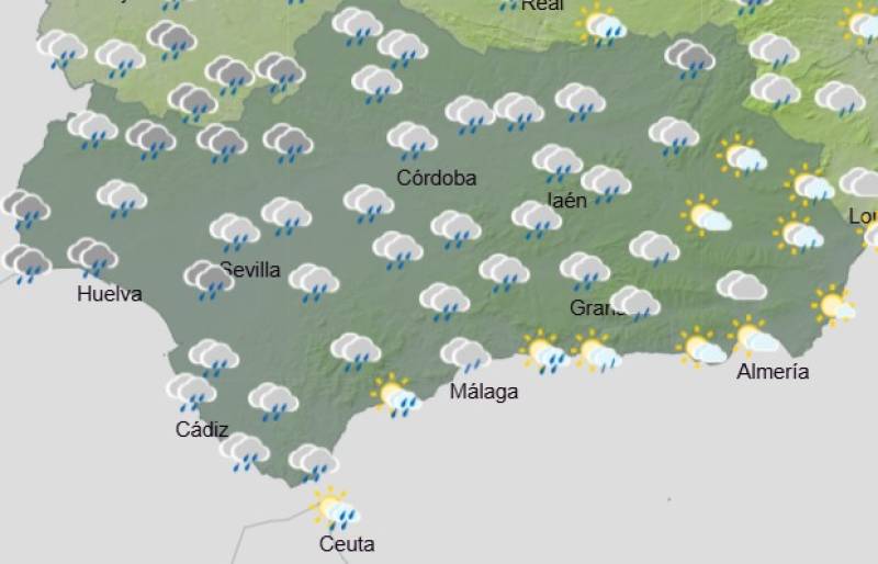 Andalucía weekly weather forecast October 27-30: Cloud, rain, and autumn breezes this week