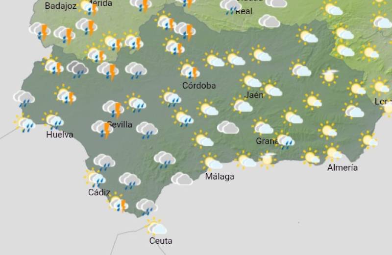 Andalucía weekly weather forecast November 3-6: Mild sunshine, patchy rain and breezes return