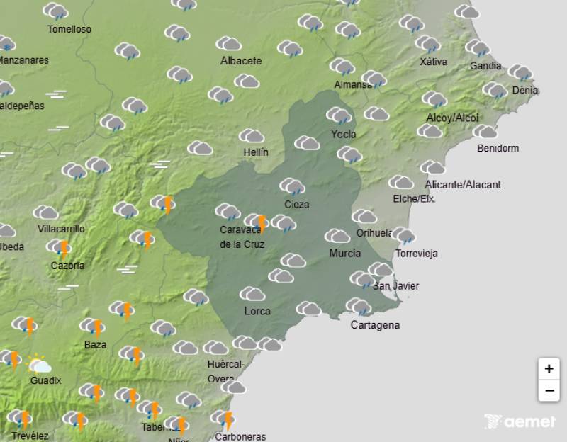 Widespread alerts as more rain batters Murcia: Weather forecast Jan 5-8