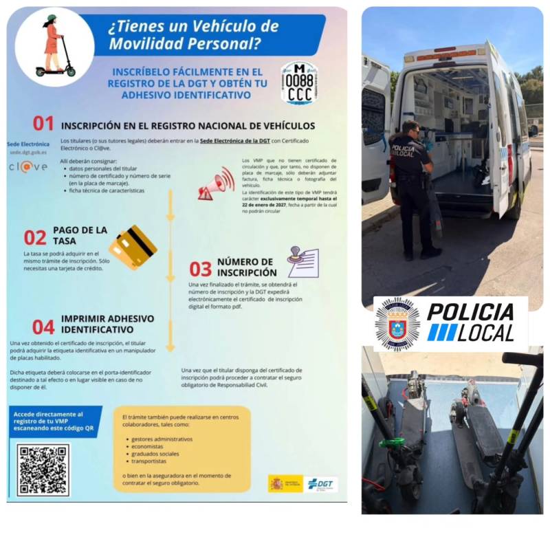 Hundreds checked as San Javier seizes 55 electric scooters in new crackdown