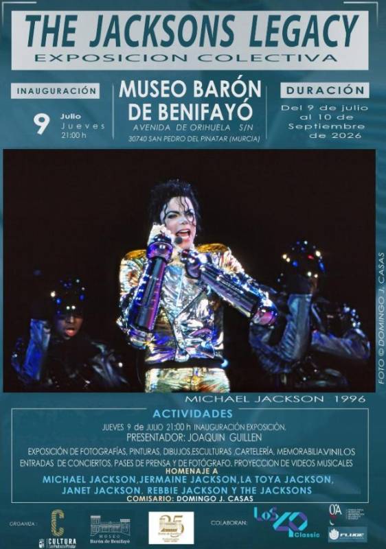 July 9 to September 10 The Jacksons Legacy exhibition in San Pedro del Pinatar