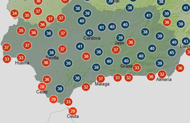 Andalucía weekend weather forecast July 23-26: Storms and heat ease, but warnings linger