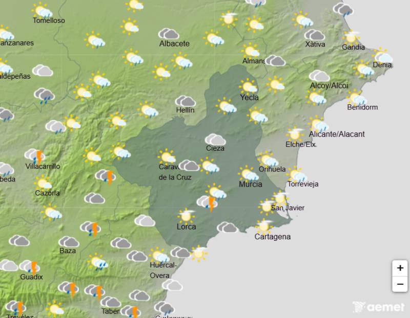 Orange storm warnings lead to school closures: Murcia weather forecast September 17-20